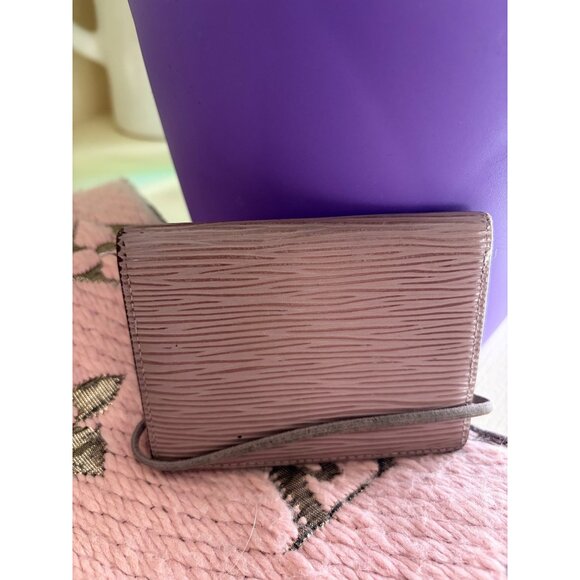 Louis Vuitton Handbags - Louis Vuitton Vintage Porte-Monnaie Leather Loop Wallet Card Holder Smoke Lilac